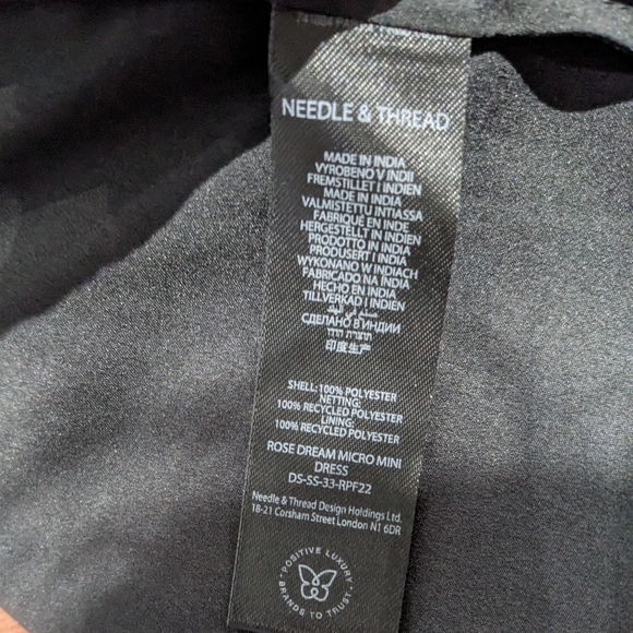 BNWT Needle and Thread ROSE DREAM MICRO MINI DRESS - Picture 16 of 16